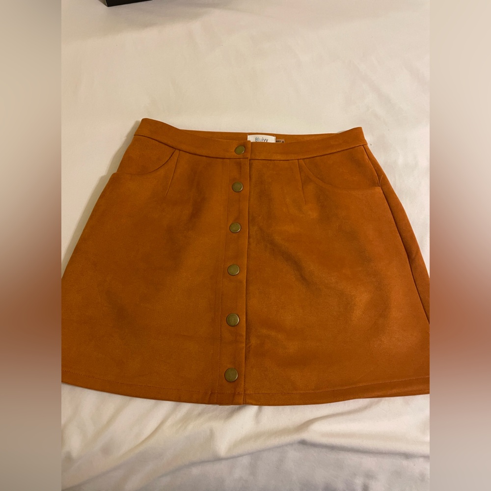 Bluivy A-Line Skirt in Rich Orange
